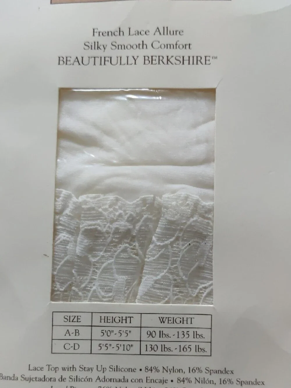 Berkshire Thigh-High Sheer Stockings in White (Pair of Packages)